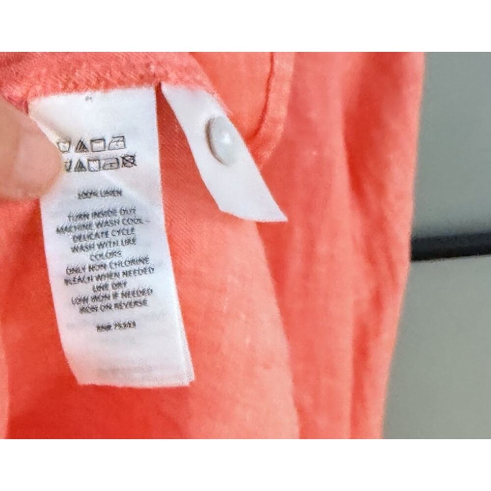 Sigrid Olsen Linen Blouse Plus Size 3X NWT Roll Tab Sleeve Button Front - Picture 6 of 10